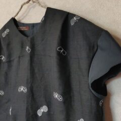 【オリジナルパターン】パターンアレンジ　フレンチスリーブブラウス　体形カバー　オーダー